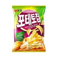 농심 포테토칩 스낵 사워크림 어니언, 3개, 125g