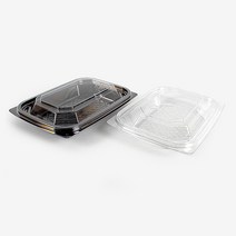반찬용기 샐러드용기 GD-601(검정/투명) 1000개, 투명 1000개, 1세트