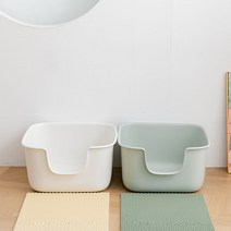 헬시냥이 고양이 화장실 대형 61cm*61cm*33.5cm, 퓨어화이트