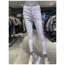 [버커루][여름 프리미엄 상품 초특가전] 여성 왕스판~깔끔하고 비침없는 힘있는원단 스키니핏 화이트진 백바지