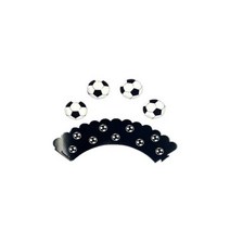 축구 테마 파티 일회용 식기 배너 풍선 골 컵 플레이트 소년 장식 용품, wrapper topper 24pcs