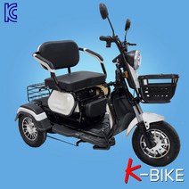 코리아바이크 KTC650-삼륜 전동스쿠터 / 어르신 전동차 / 노인용 스쿠터 / 전자식 자동브레이크 옵션 전동카트 / 전동사발이 삼발이 전동스쿠터 / 국내완조립 당일배송, 레드(빨강+흑색), KTC650-자동브레이크