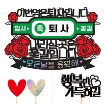 비비드레인 퇴사 케이크토퍼, 141-이번역은퇴사+픽3개, 1세트