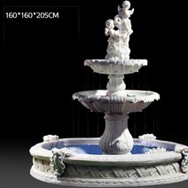 천사 분수대 야외 분수 석재 실내 인공 폭포 대형 공원 조경, K_160cmX160cmX205cm외순환