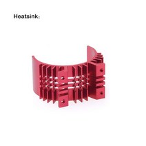 SURPASS HOBBY RC 모터 냉각 팬 1/10 1/8 자동차 540 550 3650 3660 3670 ESC 부품, [01] Red Heatsink, 01 Red Heatsink
