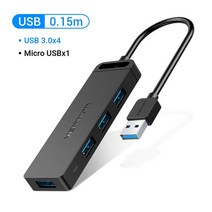 usb허브 c타입허브 호환 Vention-usb-c 허브 4 포트 USB c형 3.0 멀티 분배기 샤오미 맥북 프로 에어 컴퓨, 01 USB A-0.15m