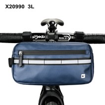 Rhinowalk 자전거 앞 튜브 핸들 바 방수 MTB 도로 자전거 3L 삼각형 가방 사이클링 프레임 파니 자전거 액세서리, X20990-BIlue