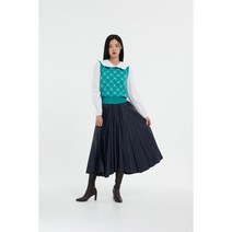 [랩] [LAP] AN3LS860 에코 레더 밴딩 롱 플리츠 스커트 (P002584609)