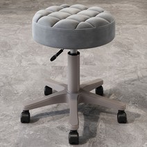 동글이 바퀴 미용의자 피부샵 진료실 보조 헤어샵 높이조절 진찰 회전 관리실 네일삽, ., 그레이 좌석-회색 막대-블랙색 무음 바퀴