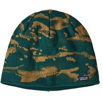 파타고니아 남성 비니 모자 Ocn Camo Knt Dk Brls Grn