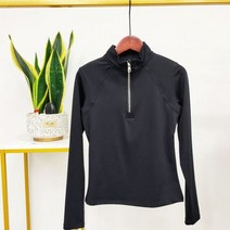 승마용품 장비 용 승마 상의 긴팔 티셔츠 지퍼 스포츠 셔츠 에쿼 션 의류, S, Black