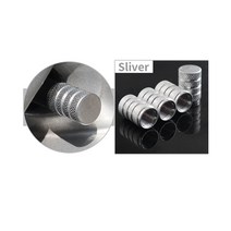 밸브 4PCS/1Set 자동차 타이어 밸브 스템 캡 볼트 인 알루미늄 Theftproof 휠, 01 4pcs sliver