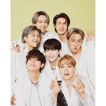 란이네 보석십자수 방탄소년단 BTS 완전체diy키트 1688-220204055, 사각비즈, 80*100cm