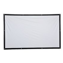 야외스크린 캠핑스크린 60 to 150 Inches Profile Projector Screen with Grommets Finished Edge White Curtain Simp, 84인치