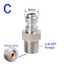 PCP 페인트 볼 에어 호스 용 8mm 빠른 연결 플러그 암수나사 충전 피팅, 03 빨간_01 8mm