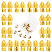 LUTER 24피스 압출기 노즐 3D 프린터 노즐 MK8 0.2mm 0.3mm 0.4mm 0.5mm 0.6mm 0.8mm 1.0mm Makerbot Creality CR-10 En