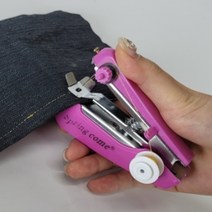 휴대용 핸디미싱 미니 재봉틀 셀프 옷 의류수선 리폼, 색상 랜덤