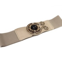 지구촌 여성용 왕큐빅 꽃무늬금장버클 스판벨트 BW714 패션 여자 허리띠