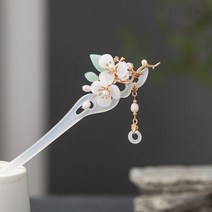 옥비녀 올림머리 비녀 한복 뒤꽃이 혼주