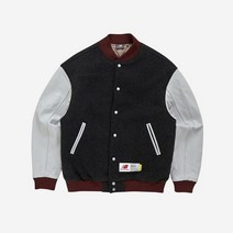 뉴발란스 정품 x 디스이즈네버댓 바시티 자켓 차콜 New Balance x Thisisneverthat Varsity Jacket Charcoal