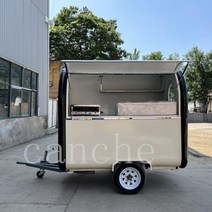 디자인 유행 이동할 수있는 패스트 푸드 트럭스테인리스 커피 간이 건축물 차 막대기 케이터링 음식 트레일러