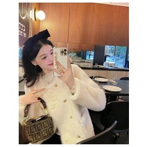 숏밍크코트 라이트밍크 에코퍼 노카라 더블 숏코트