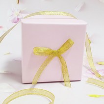 [풀리줄리] 포장 리본 끈 골드 1cm 22m 리본끈 공단롤 공예끈 공단리본 선물포장