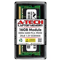 A-Tech 16GB DDR4 2400 MHz SODIMM PC4-19200 (PC4-2400T) CL17 2Rx8 Non-ECC 노트북 RAM 메모리 모듈, 4GB