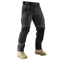 Survival Tactical Gear 컴뱃 팬츠 오토바이 라이딩 팬츠 립스톱 밀리터리 카모 바지 캠핑 하이킹용 레인저 그린(프로), Large, Grey(pro)