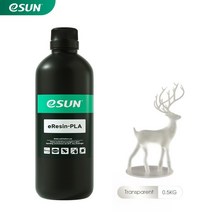ESUN 3D 프린터 광자 UV 경화용 LCD 405nm 포토폴리머 식물 기반 수지 500g, 10 투명한