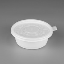 PP 밥 죽 국물컵 TY 125파이 반찬죽계란찜용기 백색 소 용기 뚜껑 600개 세트, 단품, 단품