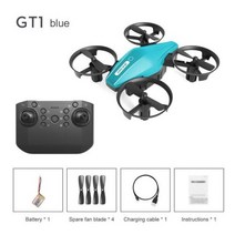 남아용 미니 원격 제어 드론 4 채널 6 축 쿼드콥터 항공기 장난감 2.4g, blue