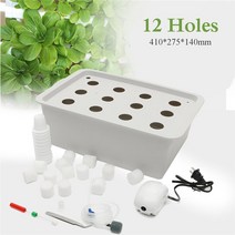 12 홀 식물 사이트 수경 정원 화분 플랜터 시스템 실내 캐비닛 상자 버블 보육, 한개옵션0