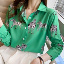 케이에비뉴 지브라 프린팅 블라우스 명품라인