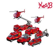 소방차 8종 특수 자동차 놀이 구조 헬리콥터 사다리차 응급차 직업 어린이 체험 리얼 유아 소꿉놀이 집콕놀이 조카선물 아기 장난감 어린이날 선물 크리스마스 선물, 소방특수차 8종