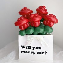 DIY 요술 풍선 장미 레터링 플라워백 풍선꽃다발 by 파티아일랜드, 레터링&플라워백 세트, 2)고딕체_영문/한글, 골드(유광)