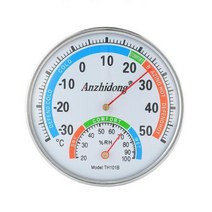 [차량용led시계온도계] OCN994933무전원 아날로그 온도계 습도계 온도측정계 온도측정, 1세트