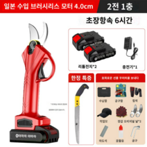 충전식 전동가위 과일 만능 원예 무선 가지치기 전지 꽃, 2.일본 수입 브러시리스 4.0-【2전기 1충전】