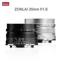 Zonlai 35mm F1.6 후지 X E 마운트 마이크로 4/3 M4/3 캐논 EFM a6400 X-T4 X-E3 X-A2 미러리스 카메라 용 수동 프라임 렌즈, [01] Black Color, [03] 후지 xf