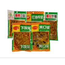 [현호중국슈퍼] 김련화 /촨난 봉지 짜차이 즉석 밑반찬 210g, 하반채210g, 1개