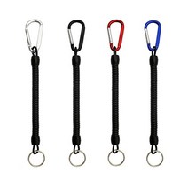 CAMPING SKETCH OC1145 레저 업무 카리비너 스프링줄 키링 핀온릴 1P, 블루(1145-4)