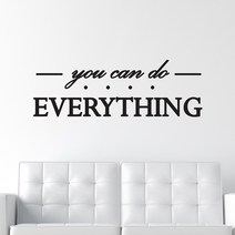 you can do everything 감성 레터링 스티커, 검정색