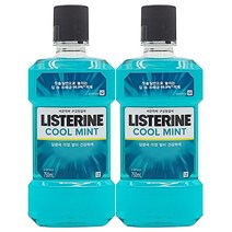 리스테린 쿨 민트 750mlx2개 가글 구취제거 잇몸 케어 치아청결 구강 청결제, 구강청결제, 2개, 52oz