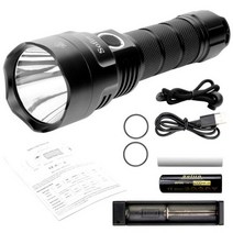 손전등 후레쉬 작업등 써치 랜턴 sofirn c8g 강력한 led 21700 전원 2, with battery charger, CHINA, Black