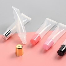 튜브 용기 립밤 치약 파운데이션 비비 화장품 공 병 립튜브 소분용기, 투명, 15ml