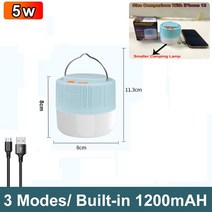 캠핑 랜턴 감성 조명 YUAITANE-35 ㎡ LED 캠 랜턴 텐트 램프 휴대용 미니 조명 야외 하이킹 야간 행잉 U, [04] D-5W, 04 D-5W_02 2 Lamps