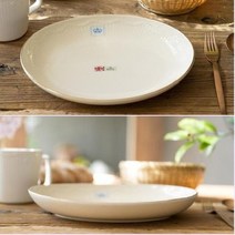 [JS] 이천도자기 캐럿 골드라인 타원형 접시 도자기 그릇 ( JS 92000EA ), 본상품