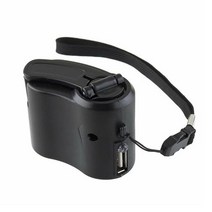 무동력 핸드발전기 휴대 전화 비상 전원 usb 핸드 크랭크 충전기 비상용 자가 발전기, 협력사, 검은색