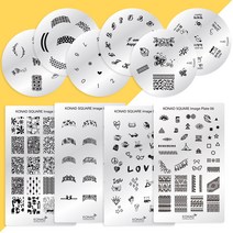 코나드 스탬핑네일아트 이미지판 플레이트, 1개, 01.원형플레이트 m039