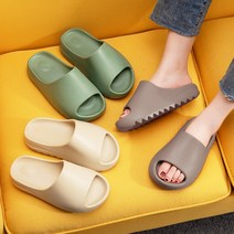 EVA 층간소음방지 뚱이 슬리퍼 쿠션실내화 거실화 4종, 뚱이슬리퍼(남성-올리브)